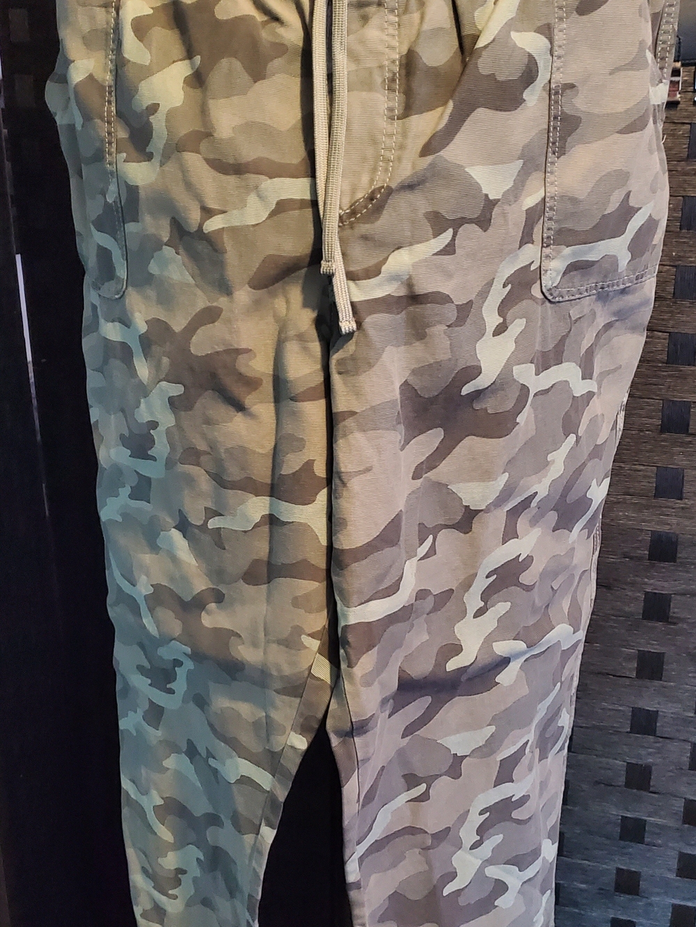 Maurices Taupe Beige Camo Drawstring Ankle Pants